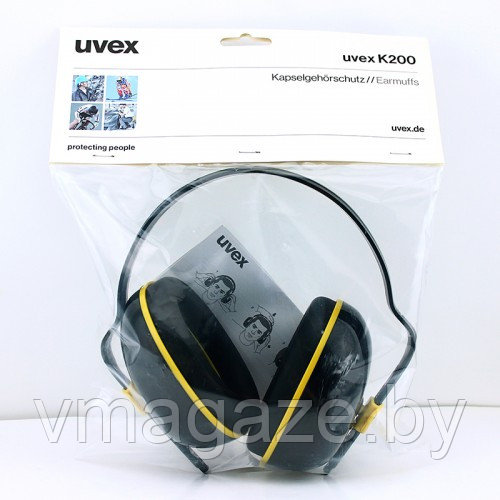 Наушники диэлектрические противошумные Uvex К200(цвет черно-желтый) - фото 5 - id-p207078710