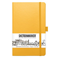 Скетчбук "Sketchmarker", 13x21 см, 140 г/м2, 80 листов, желтый