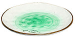 Тарелка керамическая «Котики» диаметр 19 см, зеленая