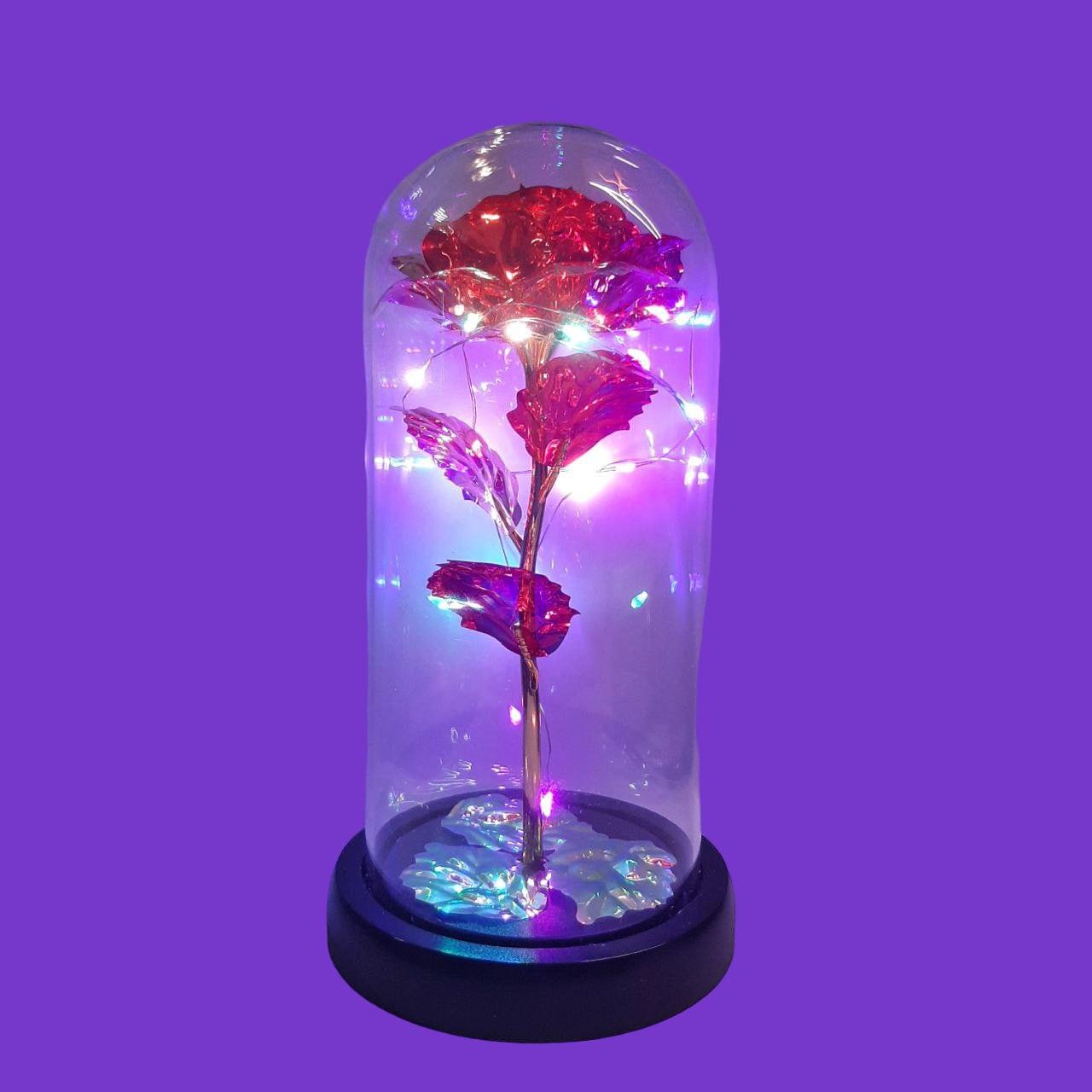 Вечная роза в стеклянном абажуре с подсветкой SiPL - фото 2 - id-p207058750