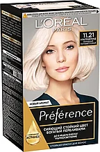 L'Oreal Paris Preference 11.21 Ультраблонд Холодный Перламутровый Крем-краска стойкая для окрашивания волос