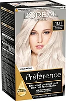 L'Oreal Paris Preference 11.11 Ультраблонд Холодный Пепельный Крем-краска стойкая для окрашивания волос