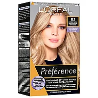 L'Oreal Paris Preference 8.1 Копенгаген Светло-Русый Пепельный Крем-краска стойкая для окрашивания волос