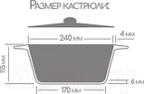 Кастрюля 3 л Горница K2433G, фото 4