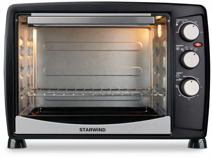 Электродуховка настольная для дачи мини печь духовка электропечь духовой жарочный шкаф STARWIND SMO2046 - фото 1 - id-p207085647