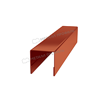 Металл Профиль Планка П-образная 23х22х2000 (ПЭ-01-8004-0.45)