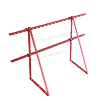 Металл Профиль Ограждение кровельное дл. 1860 мм (красный)