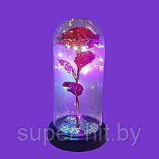 Вечная роза в стеклянном абажуре с подсветкой SiPL, фото 2
