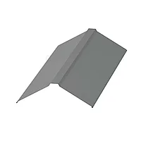 Металл Профиль Планка конька плоского 150х150х2000 NormanMP (ПЭ-01-9006-0.5)