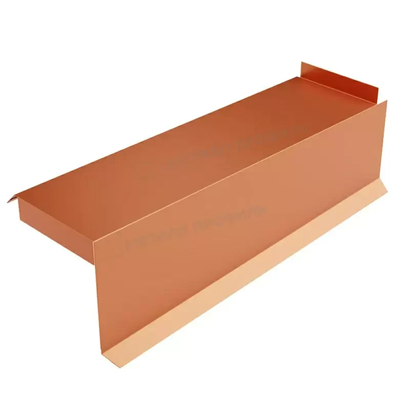 Металл Профиль Планка сегментная торцевая правая 400 мм (AGNETA-20-Copper\Copper-0.5) - фото 1 - id-p207098920