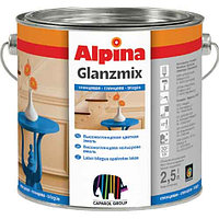 Эмаль.Alpina «Glanzmix Weiss Base 1» Ударопрочность. Хорошая эластичность. Белый цвет.