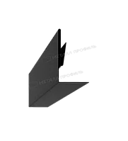 Металл Профиль Планка аквилона малая 35х20х3000 (VikingMP E-20-9005-0.5)
