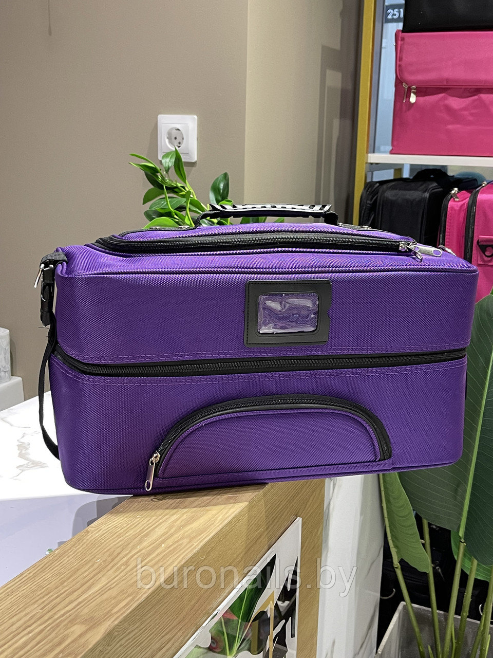 Профессиональная, универсальная сумка для Бьюти-мастера ,фиолетовый , большая - фото 7 - id-p167332007