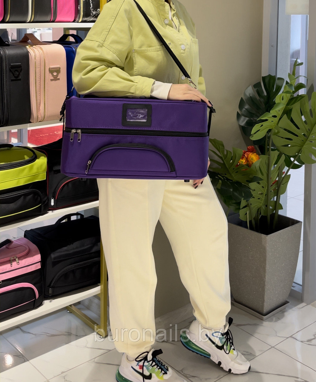 Профессиональная, универсальная сумка для Бьюти-мастера ,фиолетовый , большая - фото 10 - id-p167332007