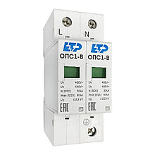 Ограничитель импульсных перенапряжений
ОПС1-B 2P In=30kA Un=400B Im=60kA ETP