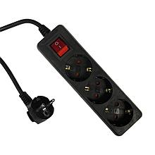 Удлинитель 3 гнезда 3м, 10А/2,3кW с з/к и выкл.,
ПВС 3х0,75 "POWERMAN" черный ETP