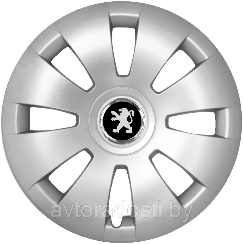 Колпаки на колеса SJS модель 423 / 16"+ комплект значков Peugeot - фото 1 - id-p207112740
