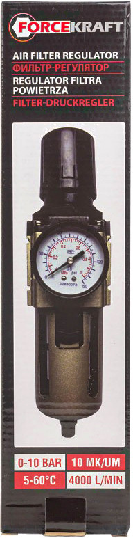 Фильтр-регулятор с индикатором давления для пневмосистем 1/2'' FORCEKRAFT FK-AW4000-04 - фото 3 - id-p207084412