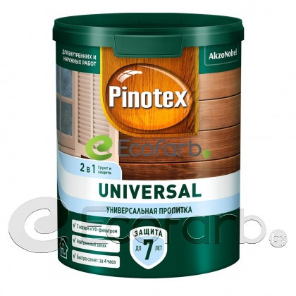 Pinotex Universal (Пинотекс Универсал) пропитка для дерева 2 в 1 0,9 л ,береза