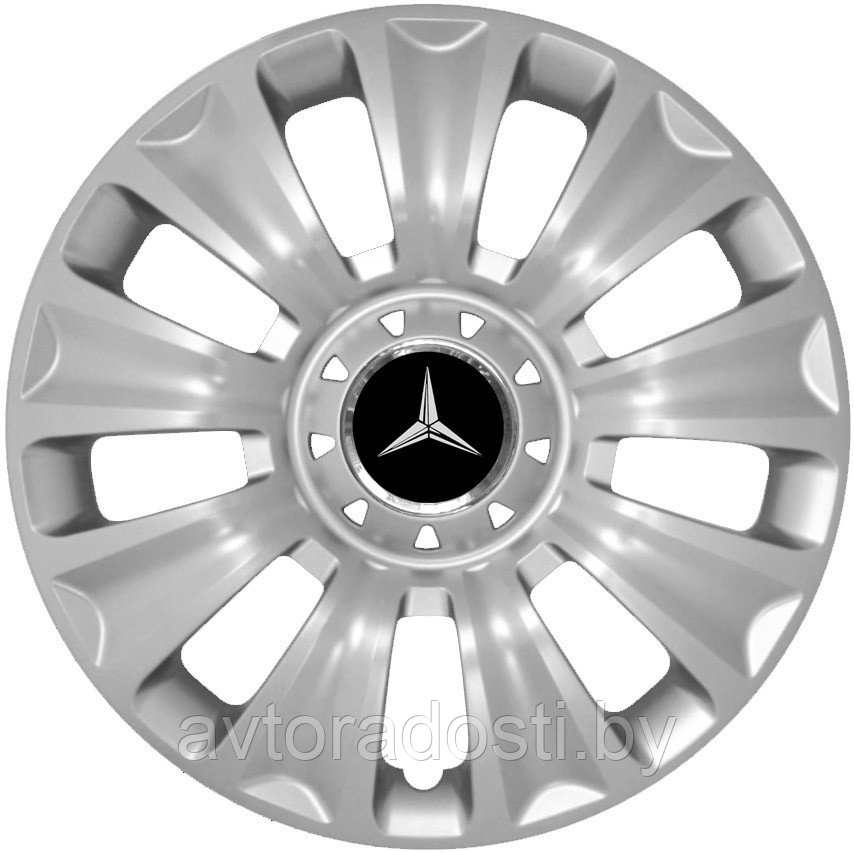 Колпаки на колеса SJS модель 424 / 16"+ комплект значков Mercedes