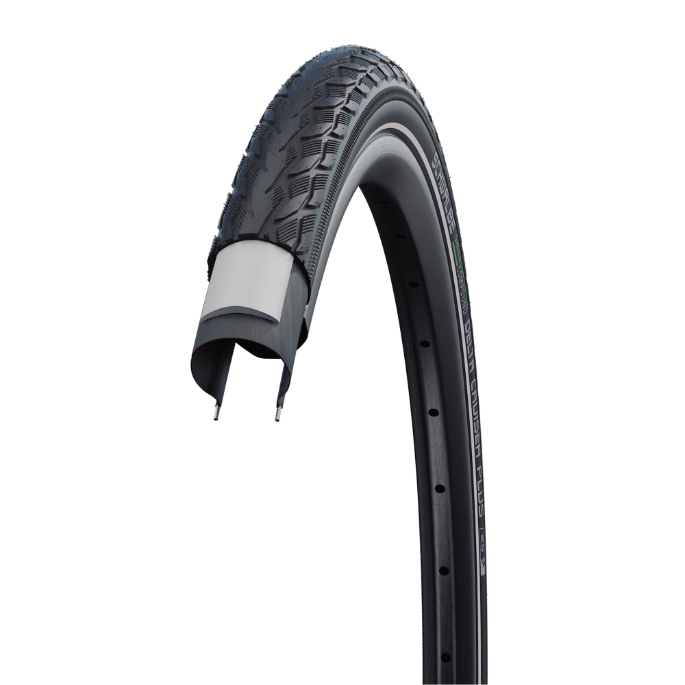 Покрышка Schwalbe, DELTA CRUISER PLUS, 700x35C (37-622), PunctureGuard, 775гр, Black-Reflex