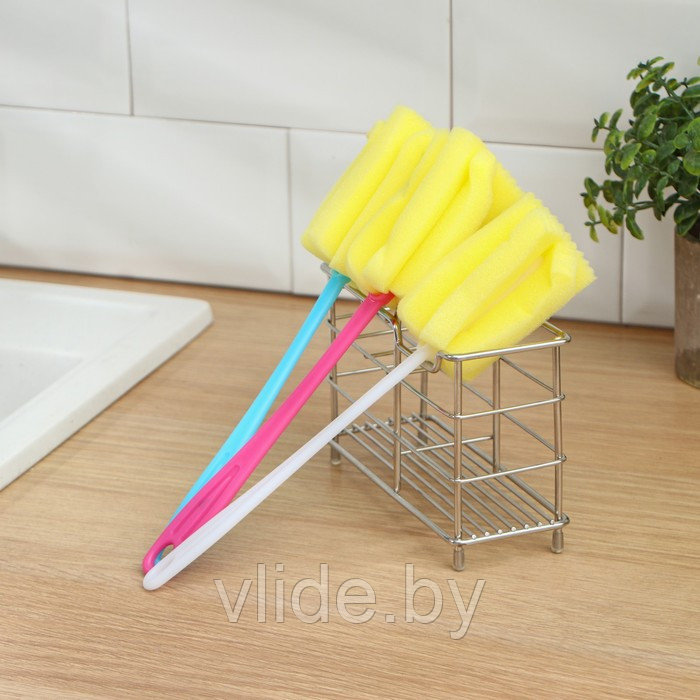 Ёршик для посуды «Тюльпан», 21×5 см, цвет МИКС - фото 1 - id-p141295943