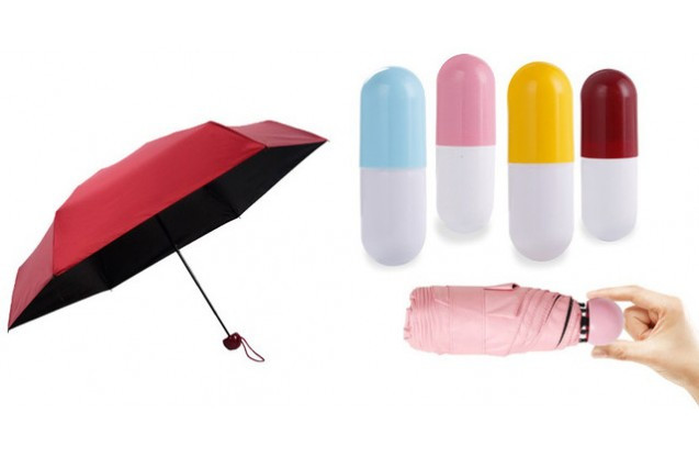 Зонт Mini Pocket Umbrella в капсуле (карманный зонт) Голубой - фото 4 - id-p207114407