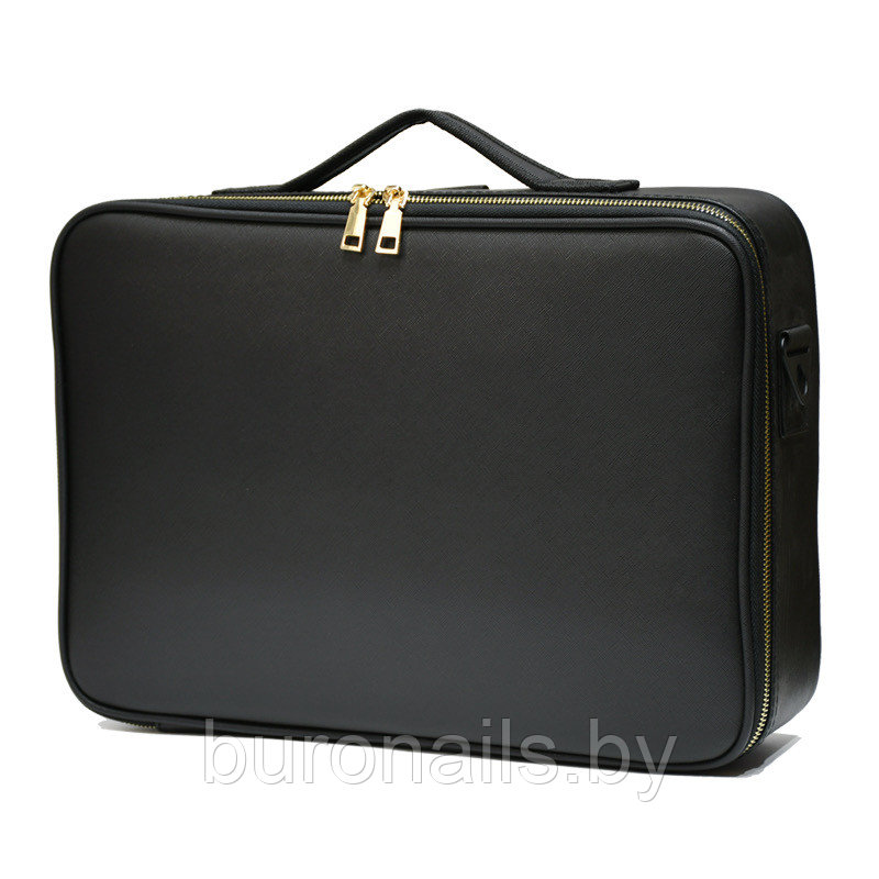 Сумка для косметики, портфель визажиста жен «CALZETTl» черный,большой , с пропиткой - фото 2 - id-p164497767