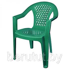 Кресло пластиковое садовое Зелёное ЭльфПласт