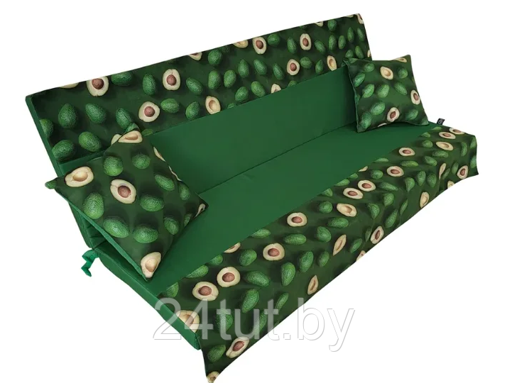 Мягкий элемент для садовых качелей + подушки 180*60*8 см, цвет: Авакадо