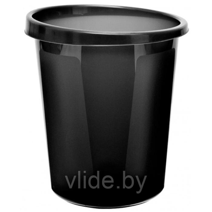Корзина для бумаг и мусора Стамм, 9 литров, пластик, черная