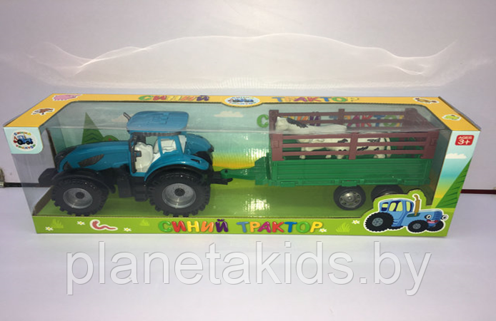 Музыкальный Синий трактор с домашними животными, игрушечный синий трактор арт. 0488-316CQ - фото 2 - id-p207122598