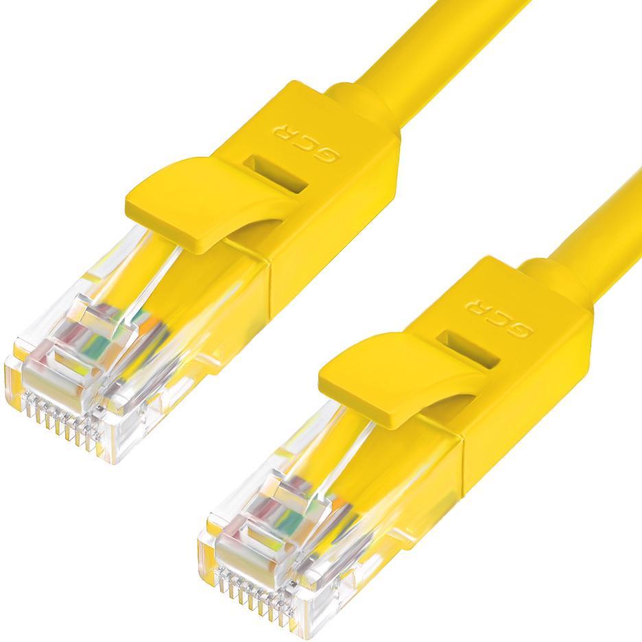Greenconnect Патч-корд прямой 1.5m, UTP кат.5e, желтый, позолоченные контакты, 24 AWG, литой, GCR-LNC02-1.5m, - фото 1 - id-p203909642