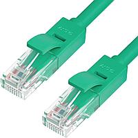 Greenconnect Патч-корд прямой 1.5m, UTP кат.5e, зеленый, позолоченные контакты, 24 AWG, литой, GCR-LNC05-1.5m,