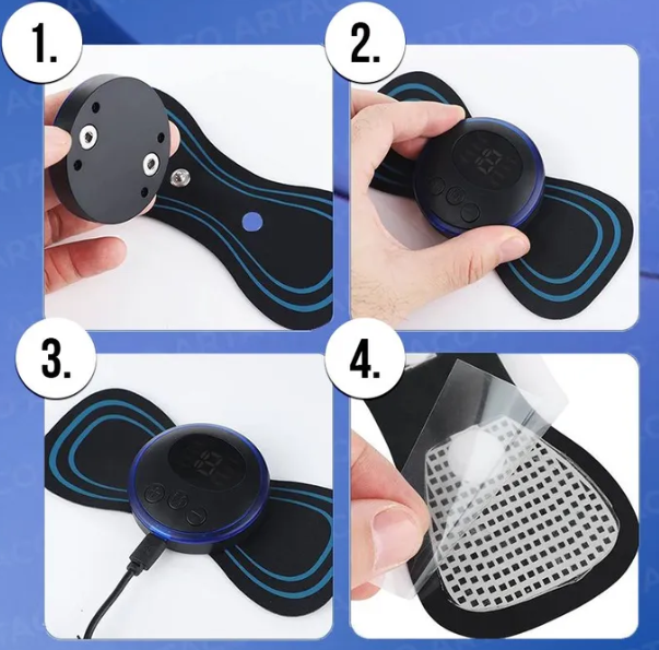 Массажер миостимулятор - лимфодренажный электрический для тела Mini Massager EMS (8 видов массажа, 19 уровней - фото 6 - id-p207125804