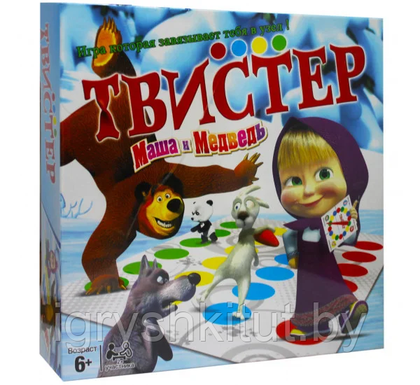 Напольная игра Твистер "Маша и Медведь" - фото 1 - id-p207127995
