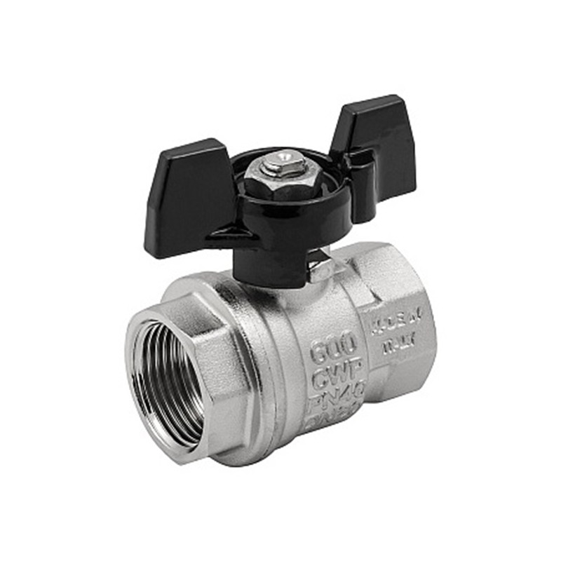 ELSEN Кран шаровой, Strong T, 1", ВВ, ручка-бабочка EV10.2200