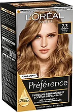 L'Oreal Paris Preference 7.3 Марсель Золотой Русый Крем-краска стойкая для окрашивания волос