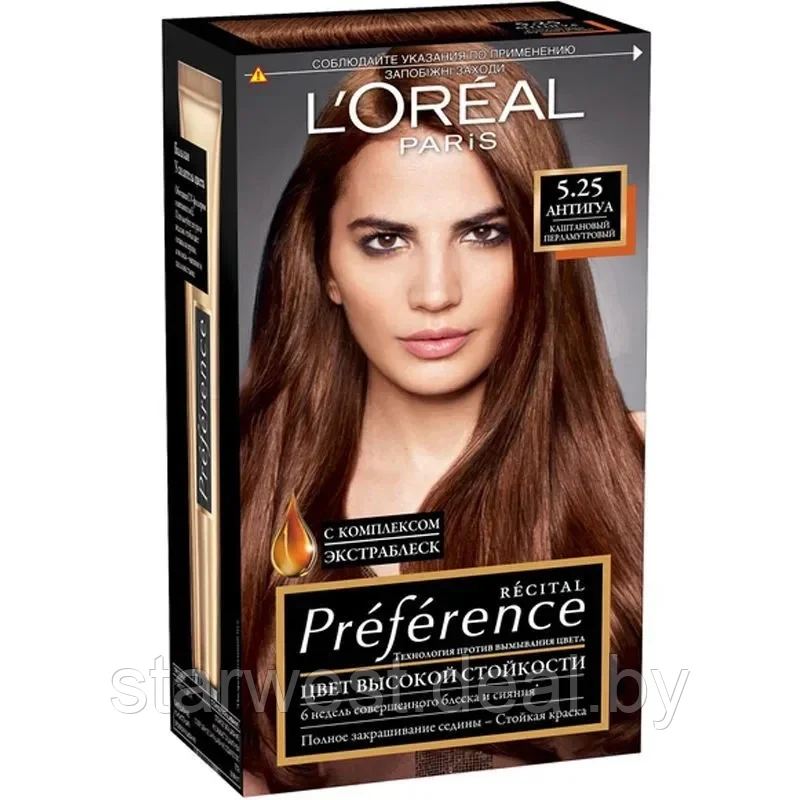 L'Oreal Paris Preference 5.25 Антигуа Каштановый Перламутровый Крем-краска стойкая для окрашивания волос - фото 2 - id-p207129383