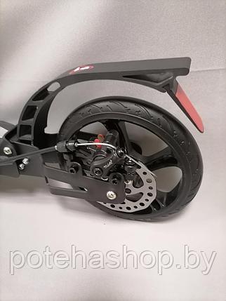 Самокат Scooter Urban 200G с  2 амортизаторами и дисковыми тормозами, белый, фото 2