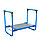 Скамейка-Перевертыш садовая складная 56х30х42,5 см, голубая, макс. нагрузка 100 кг, фото 2