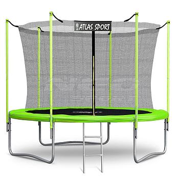 Батут Atlas Sport 312 см (10ft) с внутренней сеткой и лестницей GREEN