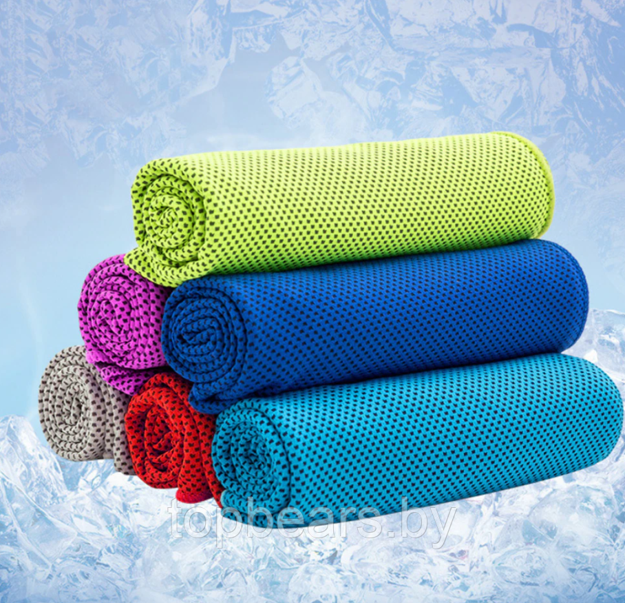 Спортивное охлаждающее полотенце Super Cooling Towel Голубой - фото 9 - id-p207133047