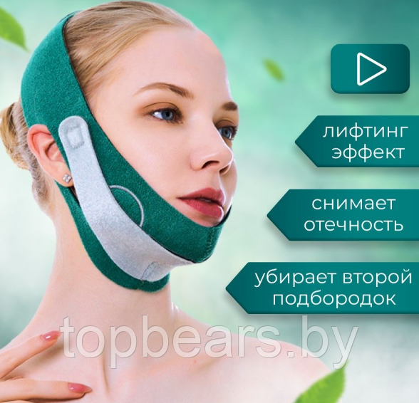 Маска - бандаж для коррекции овала лица, подбородка, скул Face Lift / Лифтинг - маска для четкого контура лица - фото 3 - id-p207133067