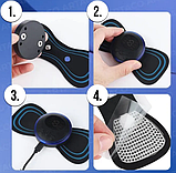 Массажер миостимулятор - лимфодренажный электрический для тела Mini Massager EMS (8 видов массажа, 19 уровней, фото 7