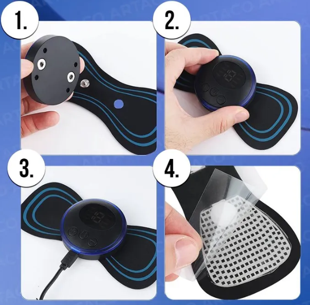 Массажер миостимулятор - лимфодренажный электрический для тела Mini Massager EMS (8 видов массажа, 19 уровней - фото 7 - id-p207134920