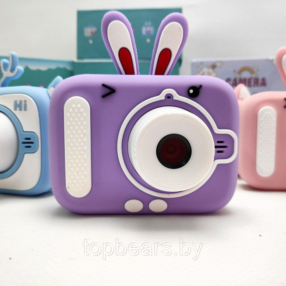 Детский цифровой мини фотоаппарат Childrens fun Camera (экран 2 дюйма, фото, видео, 5 встроенных игр) Розовый - фото 4 - id-p207133084