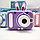 Детский цифровой мини фотоаппарат Childrens fun Camera (экран 2 дюйма, фото, видео, 5 встроенных игр) Розовый, фото 4