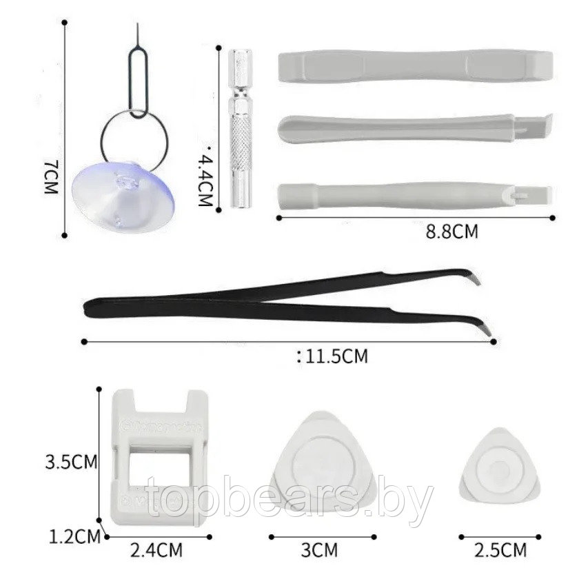 Набор инструментов 115 в 1 для ремонта электроники, сотовых телефонов, ноутбуков, планшетов в кейсе - фото 4 - id-p207133089