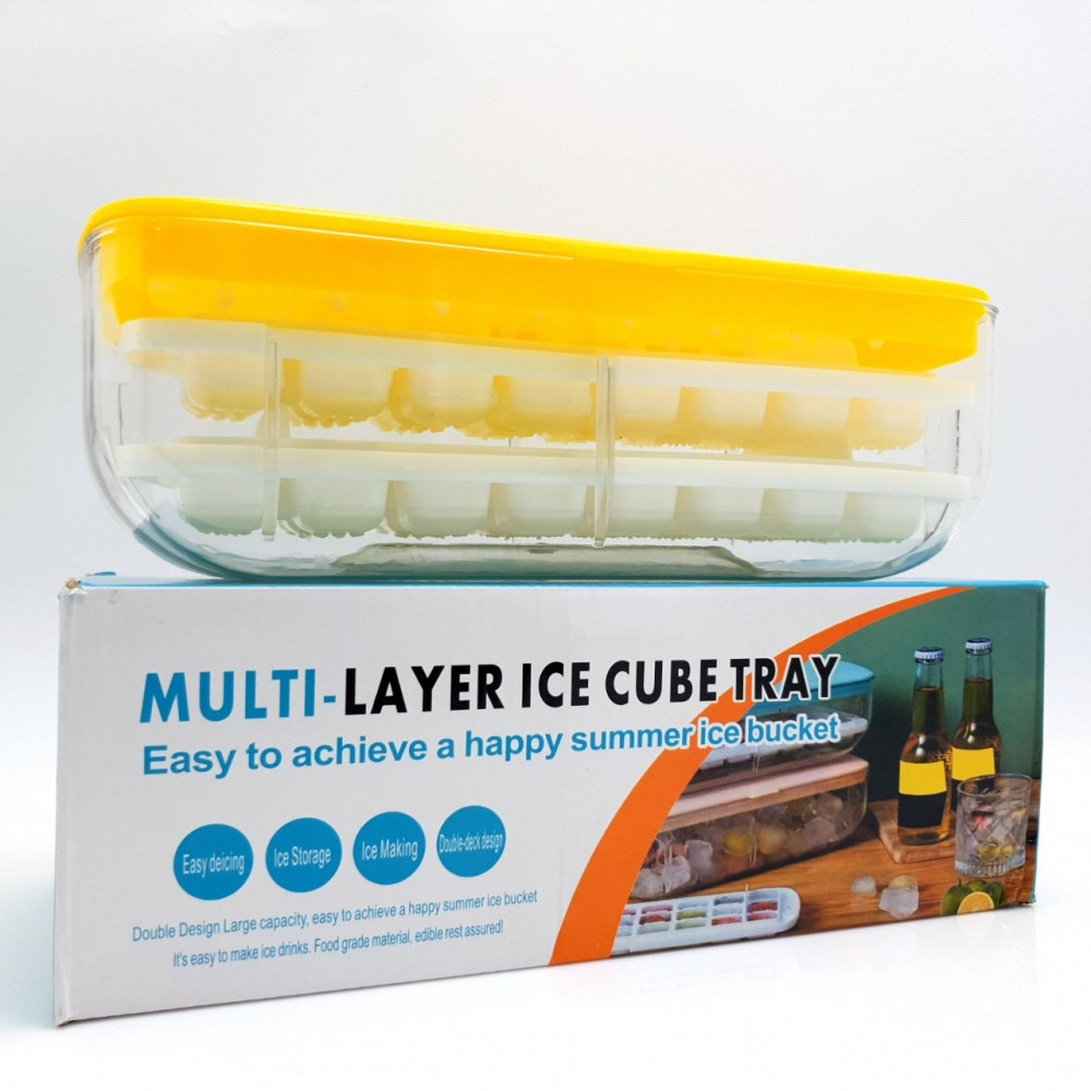 Набор для приготовления и хранения льда Multi - Layer / Контейнер для льда с крышкой и с двумя формами для 48 - фото 8 - id-p207134879